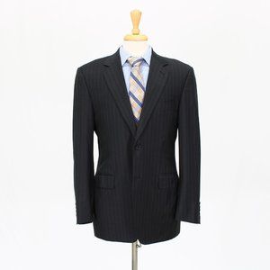 Canali 40R Navy Striped 2-Button Sport Coat Blazer Jacket O990